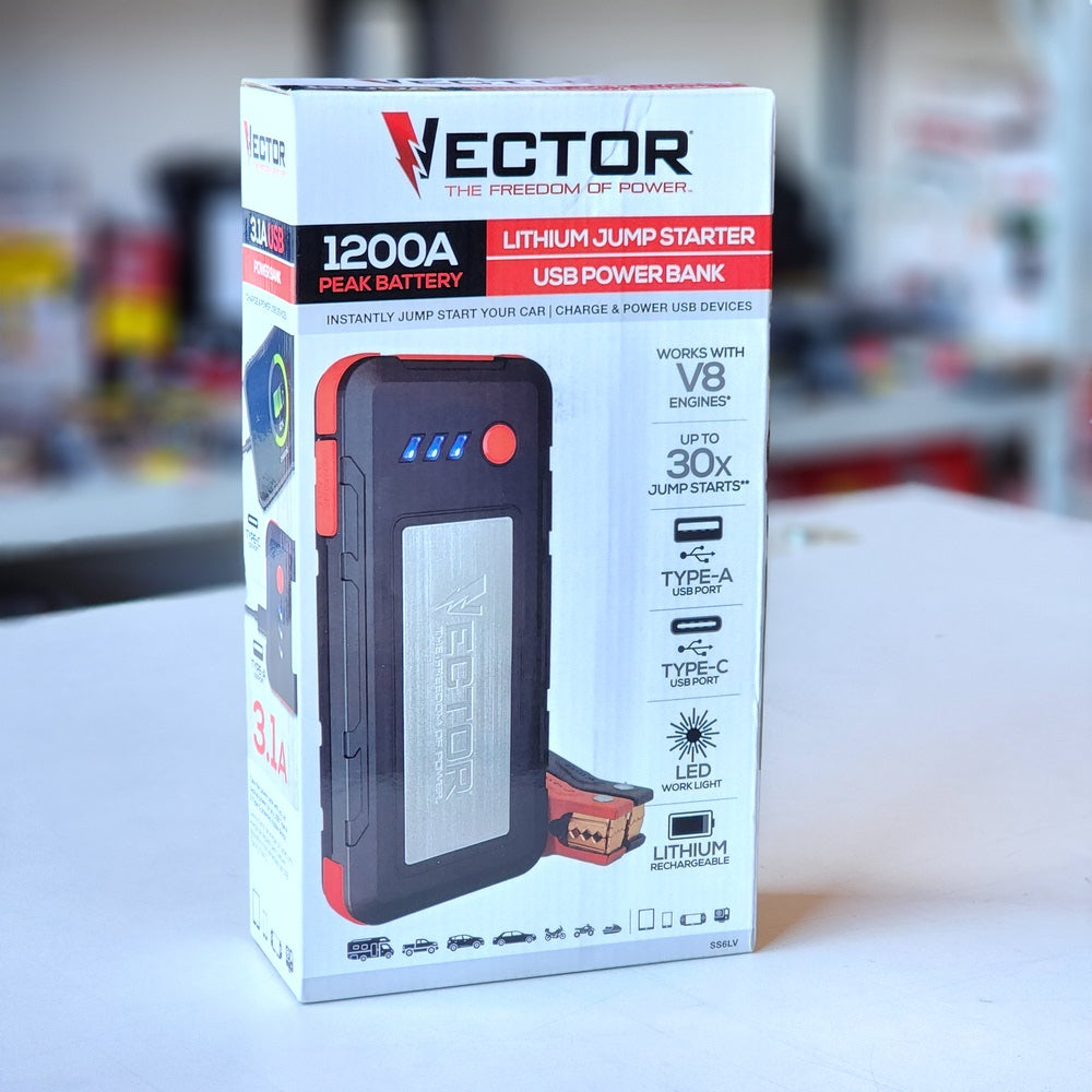 1200 Peak Amp Jump Starter, Dual USB, Rechargeable (SS6LV) 1200 Peak Amp Jump Starter, Dual USB, Rechargeable (SS6LV)